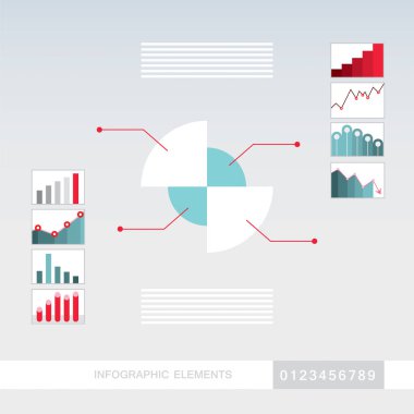 İş infographics öğeleri şablonu. Modern, Soyut, basit düz tasarım stili. Vektör çizim