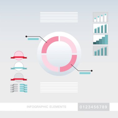 İş infographics öğeleri şablonu. Modern, Soyut, basit düz tasarım stili. Vektör çizim