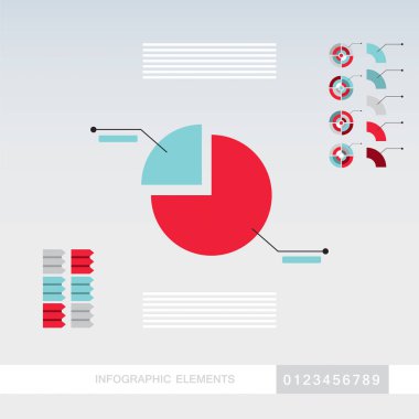İş infographics öğeleri şablonu. Modern, Soyut, basit düz tasarım stili. Vektör çizim