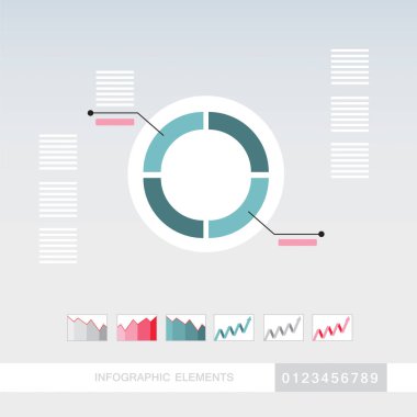 İş infographics öğeleri şablonu. Modern, Soyut, basit düz tasarım stili. Vektör çizim