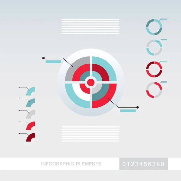Modelo Elementos Infográficos Negócios Estilo Design Plano Moderno Abstrato Simples — Vetor de Stock
