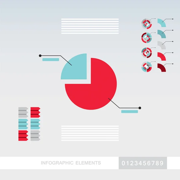 Modelo Elementos Infográficos Negócios Estilo Design Plano Moderno Abstrato Simples — Vetor de Stock