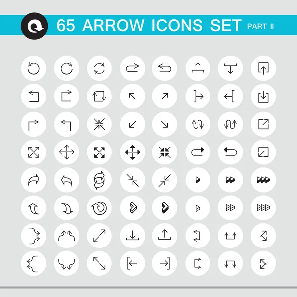 Arrow Sign Icon Set Partie Illustration Vectorielle — Image vectorielle