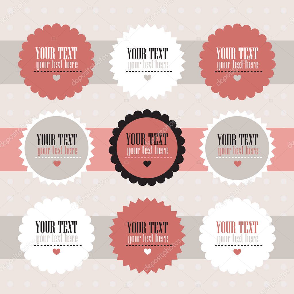 Set of retro style labels. Vector illustration