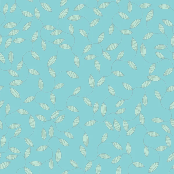 Patrón Fondo Floral Sin Costuras Tema Naturaleza Hojas Mano Elementos — Vector de stock