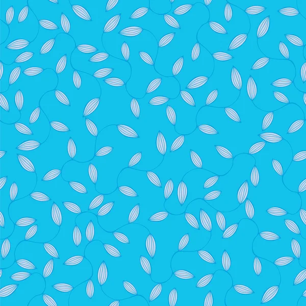 Patrón Fondo Floral Sin Costuras Tema Naturaleza Hojas Mano Elementos — Vector de stock