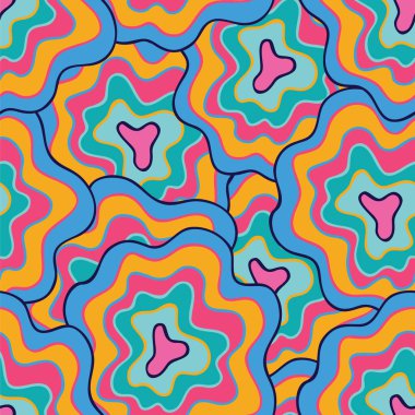 Sorunsuz çizilmiş dalgalar desen. Dalgalı arka plan, doğa teması. Vektör çizim