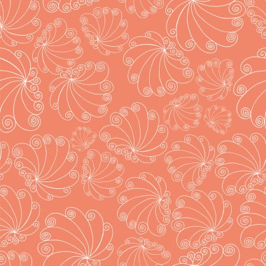 Sorunsuz çiçek arka plan deseni. El - çizilmiş öğeleri, süsleme, doğa teması. Vektör çizim