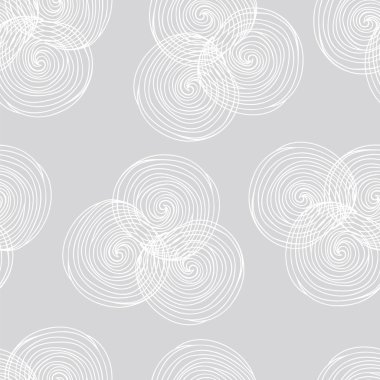 El - çizilmiş sorunsuz arka plan deseni. Dalgalar, bukleler, swirls tema. Vektör çizim