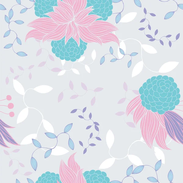 Colorful Floral Pattern Wallpaper Seamless Background Pattern Fills Web Page — Stock Vector