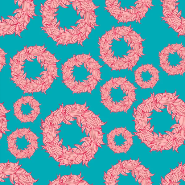 Patrón Fondo Floral Sin Costuras Tema Naturaleza Hojas Mano Elementos — Vector de stock