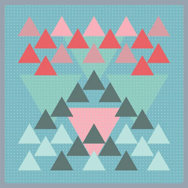 Modello Vettoriale Con Forme Geometriche Colorate Triangoli Linee Sfondo Colorato — Vettoriale Stock
