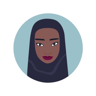 Güzel genç kız portre güzel Müslüman kadının yüzü hijab giyen