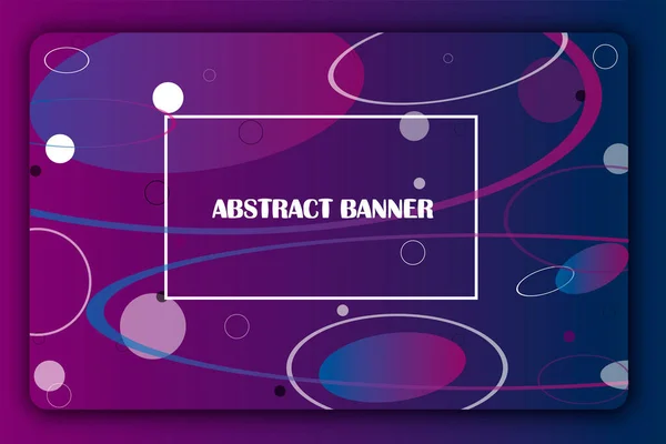 Abstracte Kleurrijke Banner Met Inscriptie Het Midden Een Gradiënt Vullen — Stockvector