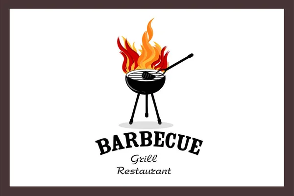 Restoran, ızgara, ızgarada ızgara et, ateşte sıcak et. Banner şablonu, kartvizitler, bir kafe için menü kapakları. Vektör resmi.