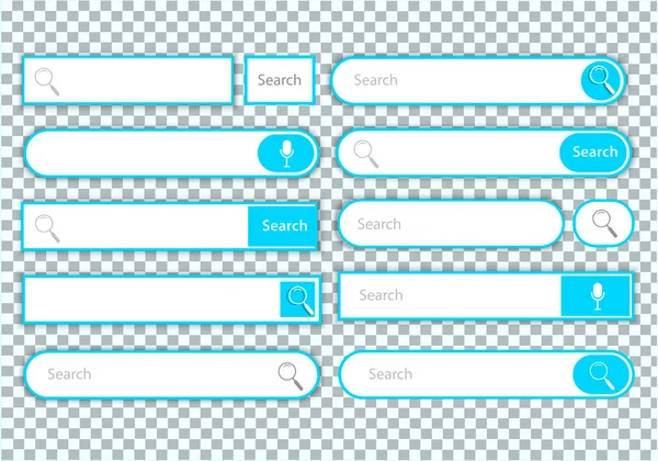 Набір Єктів Різної Форми Пошукової Системи Адресна Панель Форма Поля — стоковий вектор