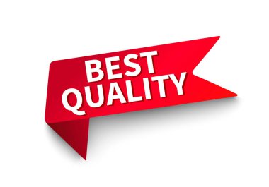 Kırmızı vektör pankartı. Üzerinde 