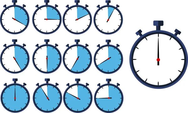 Cronógrafo Manual Medição Velocidade Segundos Capacidade Medir Calcular Tempo Para —  Vetores de Stock