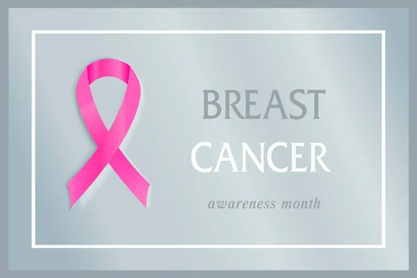 Breast Cancer Prevention Awareness October International Day Fight Female Disease — Stock Vector