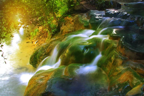 Krabi Hot Springs Avec Chute Eau Chaude — Photo