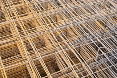 çelik takviye ağlar, inşaat veya doğal tel kafes çelik sanayi arka plan için için.