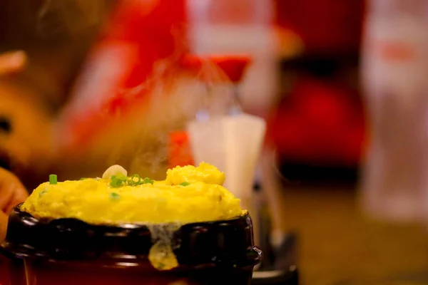 卵のカスタード皿 蒸し卵 Kaithoon ホットおいしい食べ物 — ストック写真