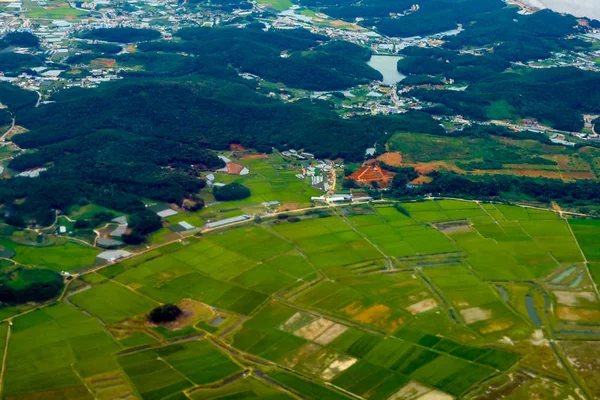 Pohled Letecké Snímky Ostrov Jižní Korea — Stock fotografie