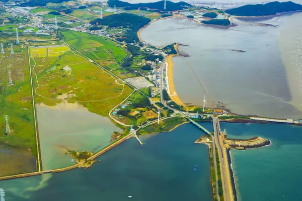 Аерофотознімків Вид Острів Південна Корея — стокове фото