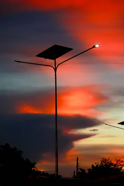 Conceito Energia Elétrica Torre Alta Tensão Pólo Elétrico Com Céu — Fotografia de Stock