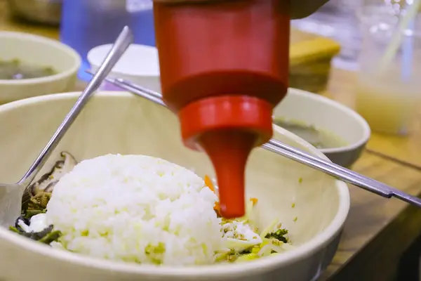 Koreanisches Essen Gemischter Reis Bibimbab Koreanisches Essen Traditionell — Stockfoto