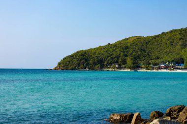 Haad Tien Beach Koh Larne Adası Pattaya Tayland.