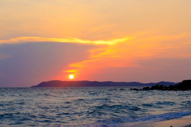 Günbatımı koh, ağ, Tayland .