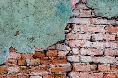 Eski beton duvar ve arka plan için eski tuğla duvar dokusu