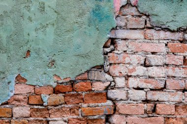 Eski beton duvar ve arka plan için eski tuğla duvar dokusu