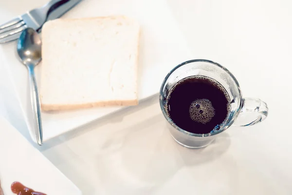 Siyah Kahve Üstten Görünüm Tablo — Stok fotoğraf