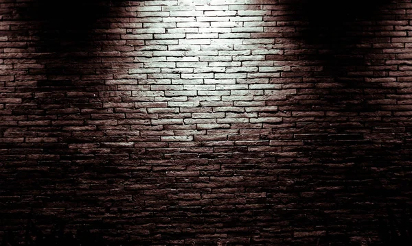 Tegelvägg Med Ljus För Abstrakt Bakgrund — Stockfoto
