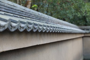 Kiremit çatı doku arka plan Japonya tarzı