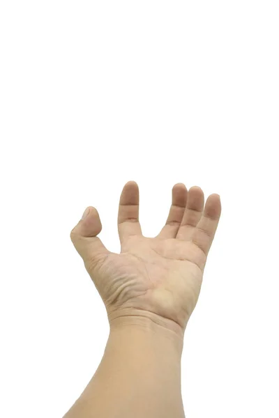 Рука Руку Белом Фоне — стоковое фото