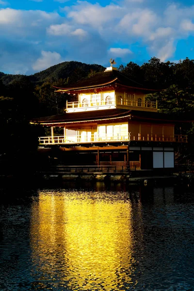 Kinkakuji Templo Golden Pavilion Templo Zen Norte Quioto Cujos Dois — Fotografia de Stock
