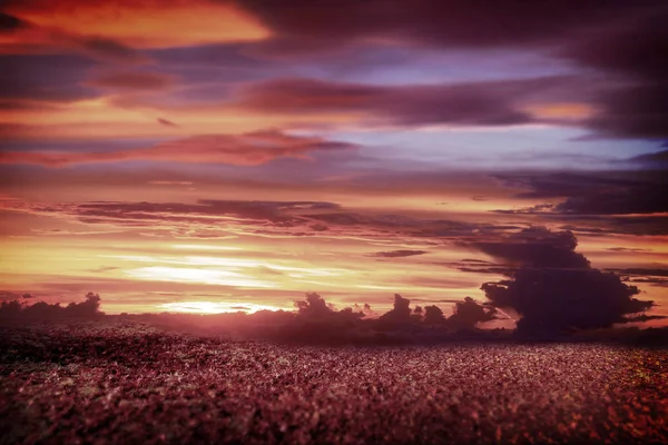 Crépuscule Nuage Fond Ciel Ciel Dramatique Coloré Avec Nuage Coucher — Photo