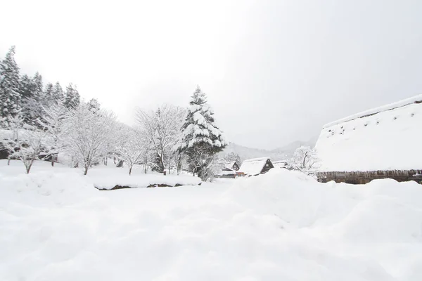 Nieve Pesada Shirakawago Japón — Foto de Stock