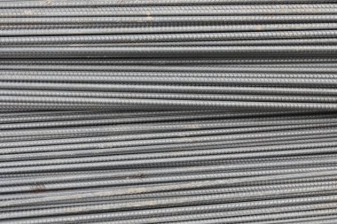 rebars betonarme için çelik. Yakın kadar çelik rebars. Rebars inşaat sitesinde geometrik hizalamasını