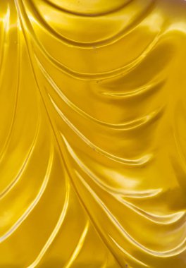 Tapınak Buda heykelinin arkasında altın doku arka plan