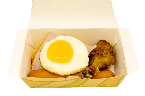 盒子里的美国炒饭 — 图库照片