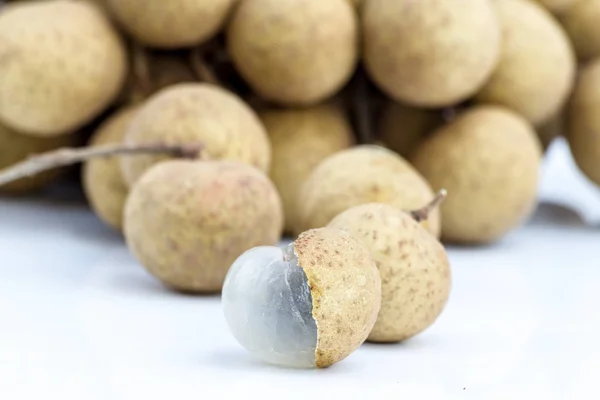 Fruta Larga Sobre Fondo Mesa Blanco — Foto de Stock