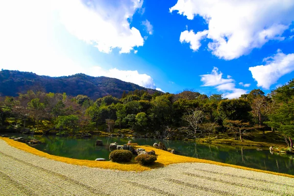 Garden Tenryu Temple Arashiyama Kyoto Japan — Stock Photo, Image