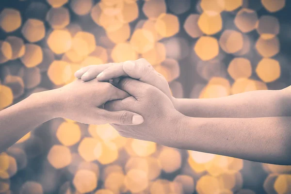 Amo Para Todo Sempre Mão Casal Apaixonado — Fotografia de Stock