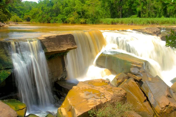 Watervallen Achtergrond Namtok Kaeng Sopha Een Waterval Toeristische Attractie Wang — Stockfoto