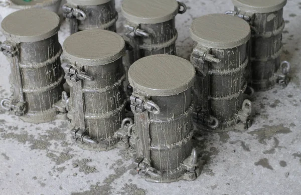 Cylinder Concrete Specimens Mold Compressive Strength Test — Stock Photo, Image