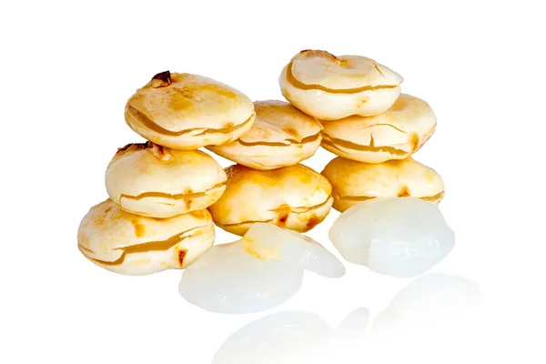 Asiatique Palmyre Palmier Toddy Palmier Isolé Sur Fond Blanc — Photo